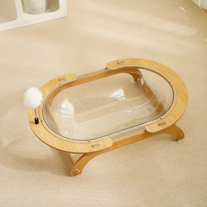 Cama transparente para gato