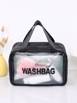 Cosmetiquera impermeable de doble bolsa