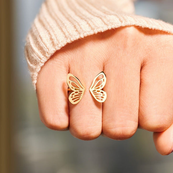 Anillo con diseño de mariposa