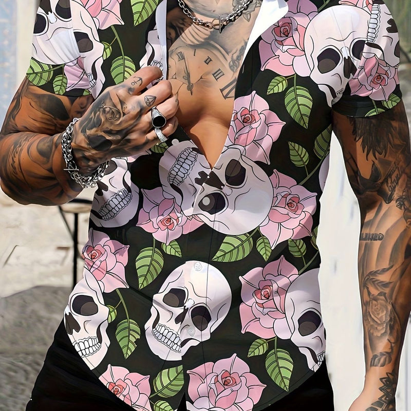 Camisa de calaveras para hombre