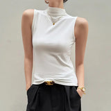 Blusa strech de cuello alto