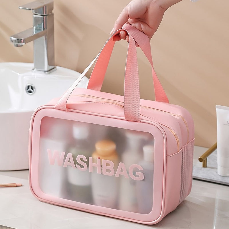 Cosmetiquera impermeable de doble bolsa