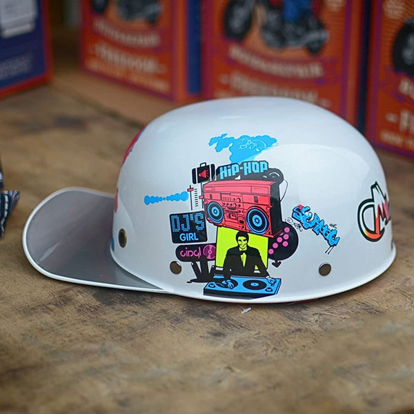 Casco de motocicleta estilo retro