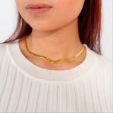 Collar doble de acero inoxidable