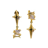 Aretes con estrella colgante