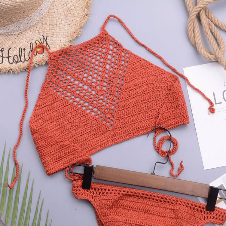 Crop top de crochet