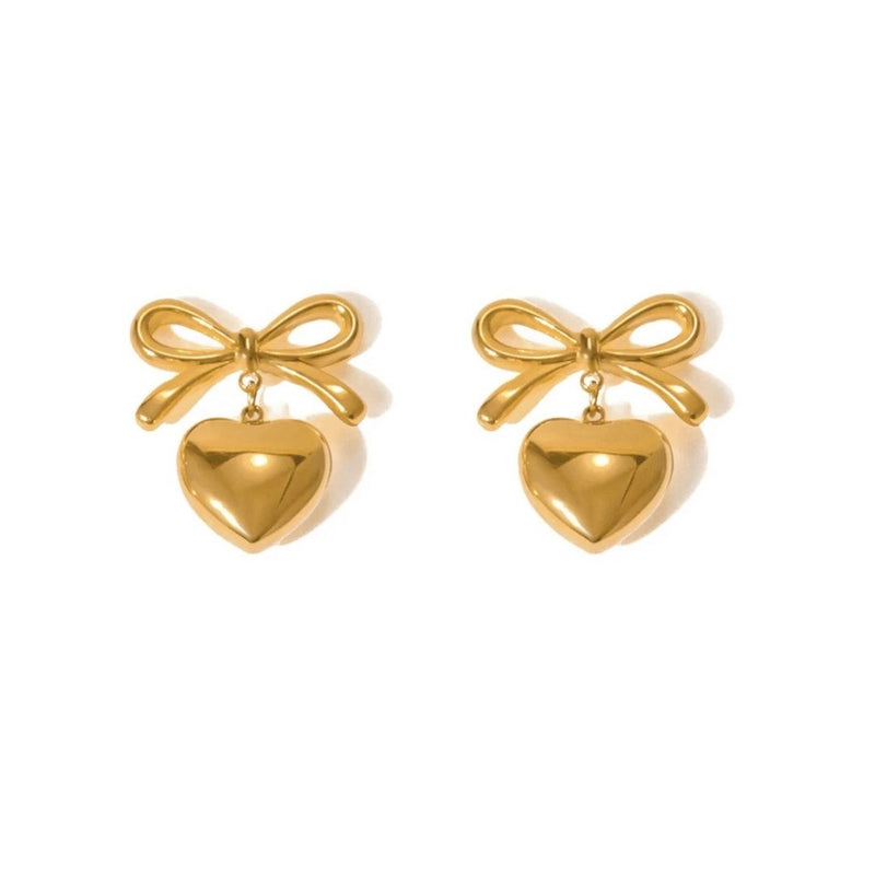 Aretes con diseño de corazón