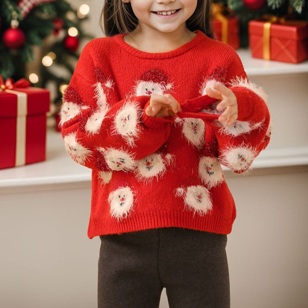 Suéter navideño para niños de santa claus