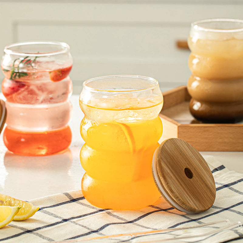 Vaso pequeño con tapadera  de bamboo