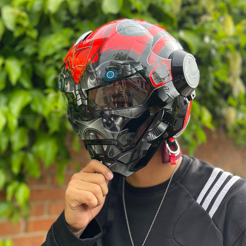 Casco de motocicleta de Transformers