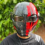 Casco de motocicleta Iron Man