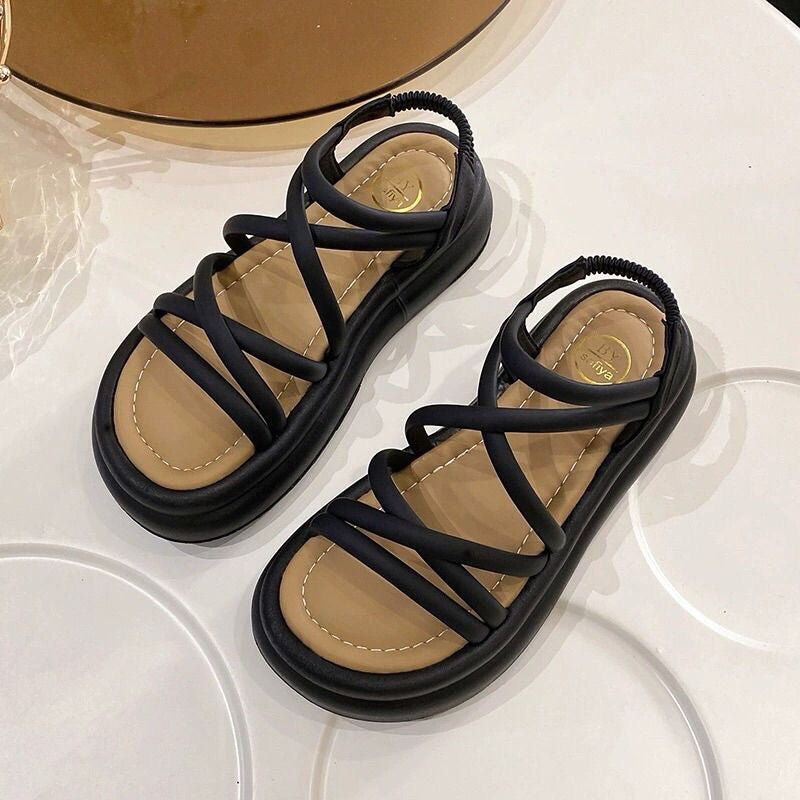 Sandalias de tiras cruzadas para mujer