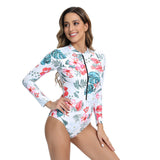 Traje de baño completo con estampado de flores