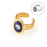 Anillo ajustable con diseño de ojo