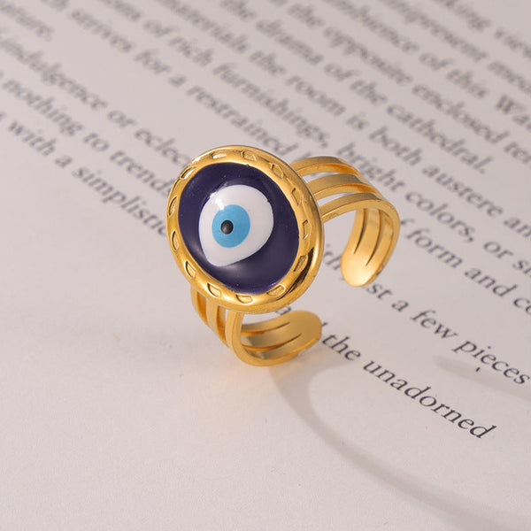 Anillo ajustable con diseño de ojo