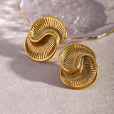 Aretes de espiral vintage