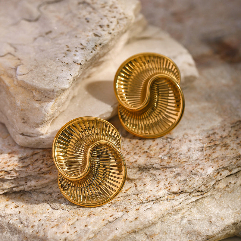 Aretes de espiral vintage