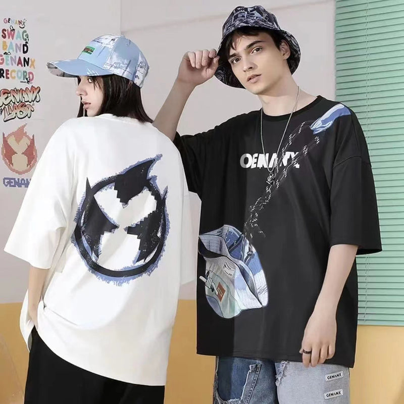 T-shirt con estampado de bucket hat